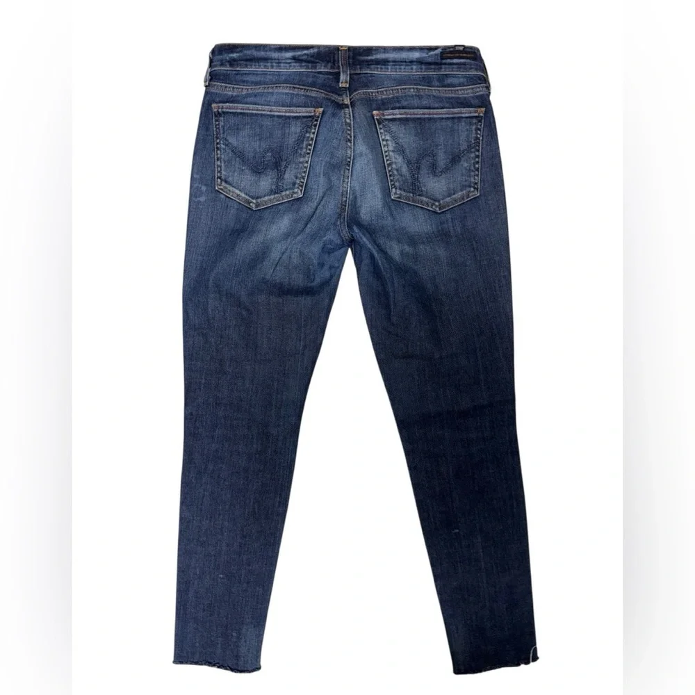 Citizens Of Humanity Dark Blue Distressed Skinny Jeans